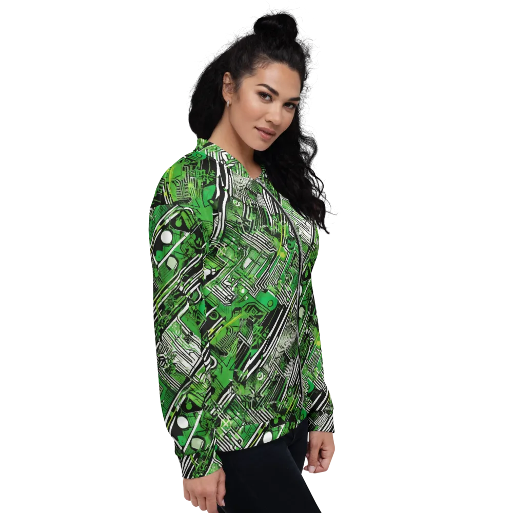 Greenline Grid on Bomber Jacket — Right