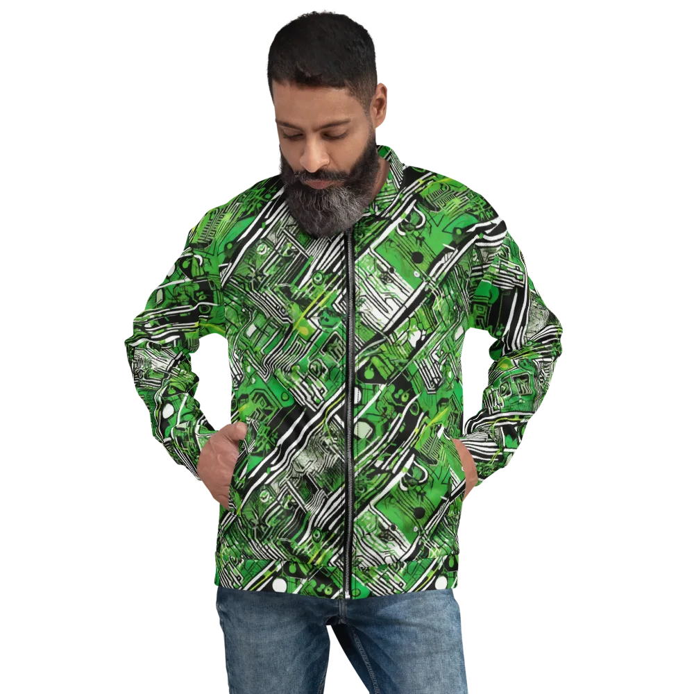 Greenline Grid on Bomber Jacket — Front