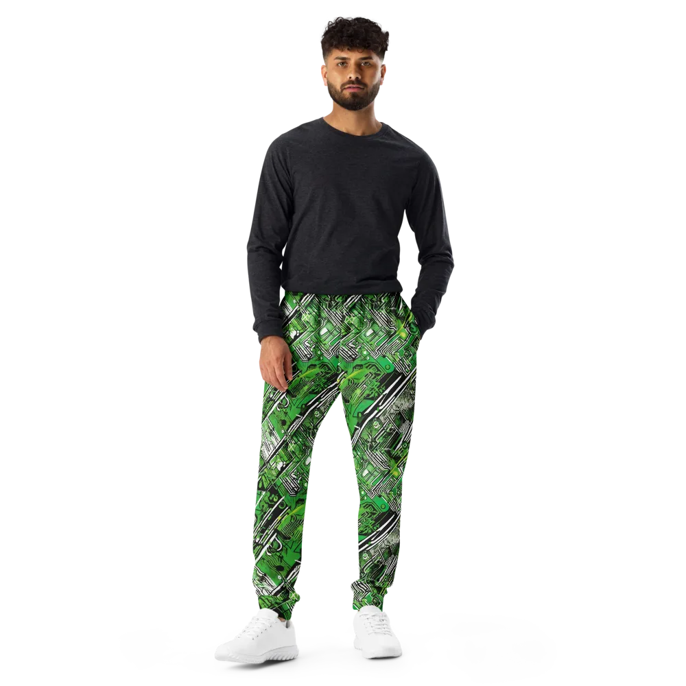 Greenline Grid on Men's Joggers — Front