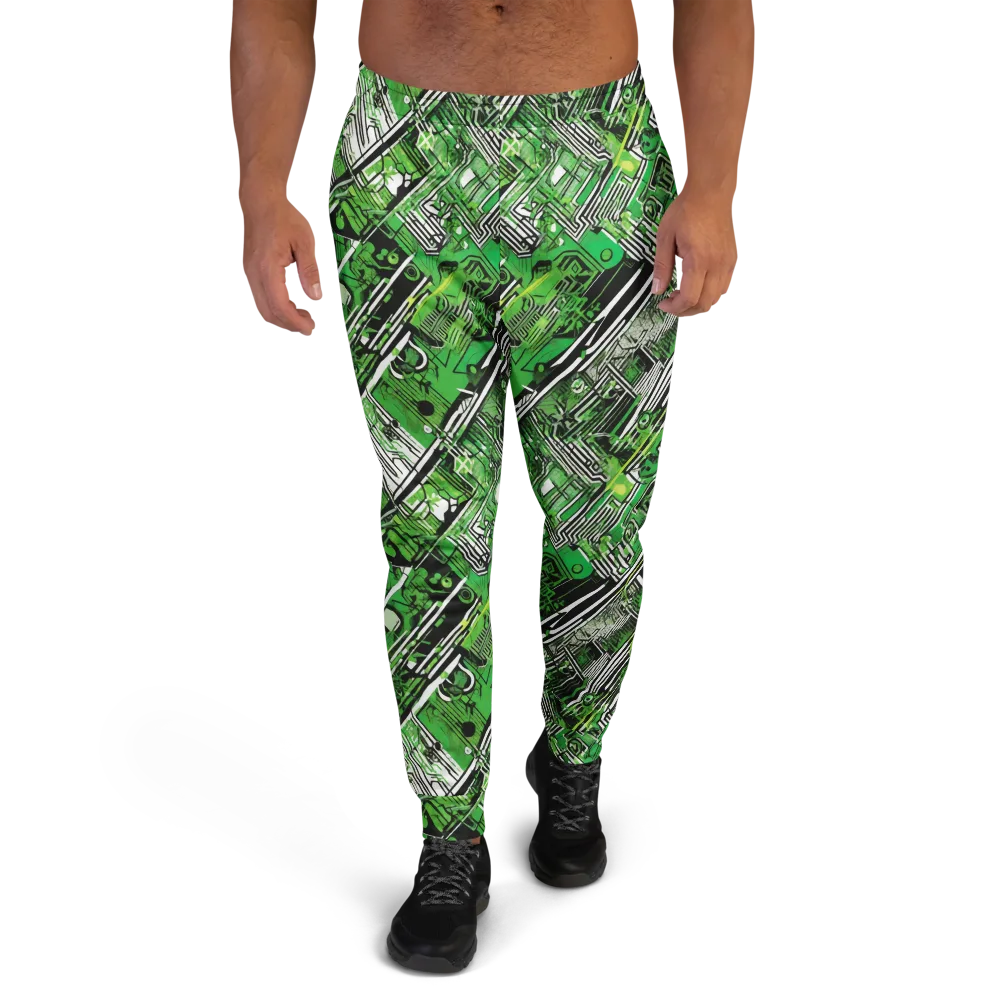 Greenline Grid on Men's Joggers — Front