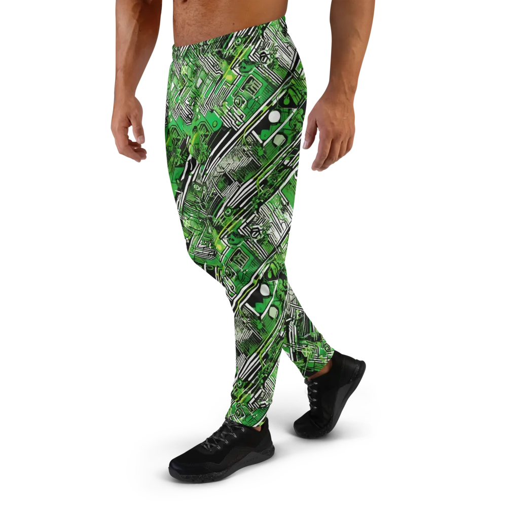 Greenline Grid on Men's Joggers — Left