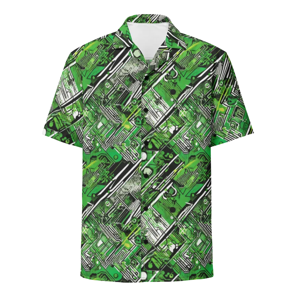 Greenline Grid on Button Shirt — Front