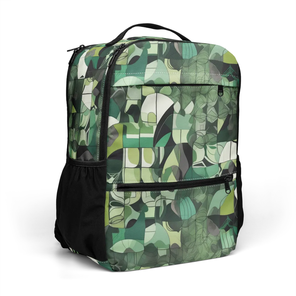 Greenhouse Geometry on Utility Backpack — Right Front