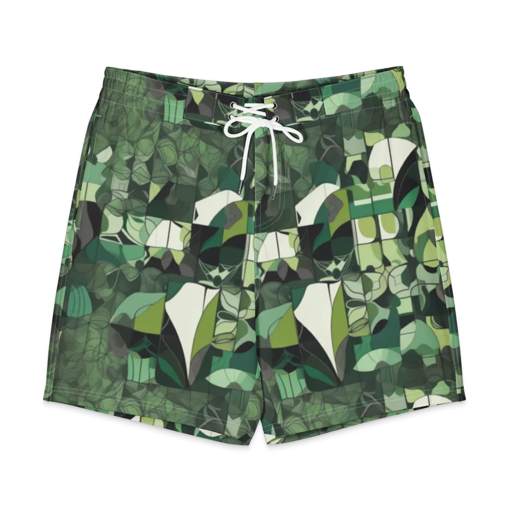 Greenhouse Geometry on Men's Board Shorts — Front