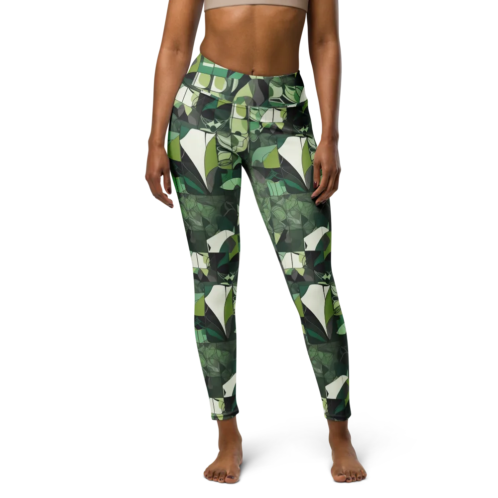 Greenhouse Geometry on Yoga Leggings — Front