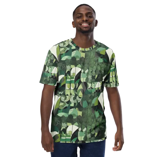 Greenhouse Geometry on a Men's Crew Neck T-Shirt