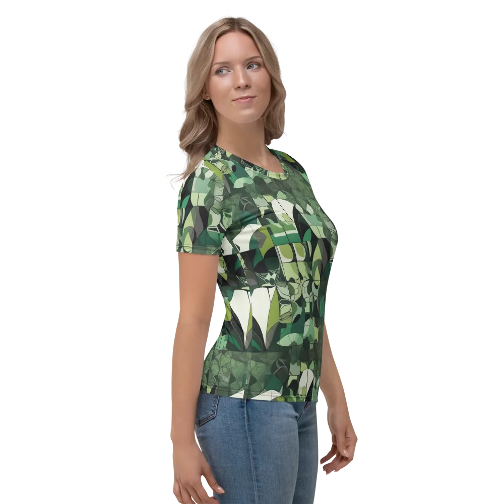 Greenhouse Geometry on Women's Crew Neck T-Shirt — Right