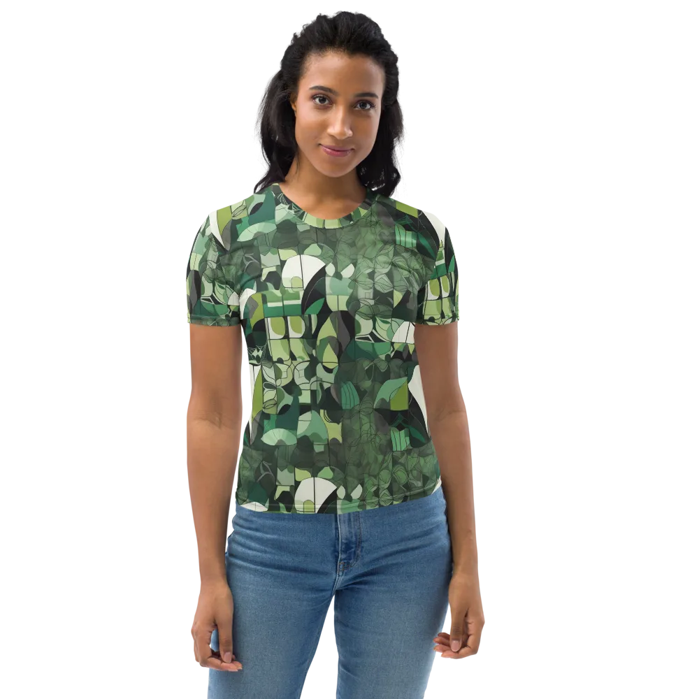 Greenhouse Geometry on Women's Crew Neck T-Shirt — Front