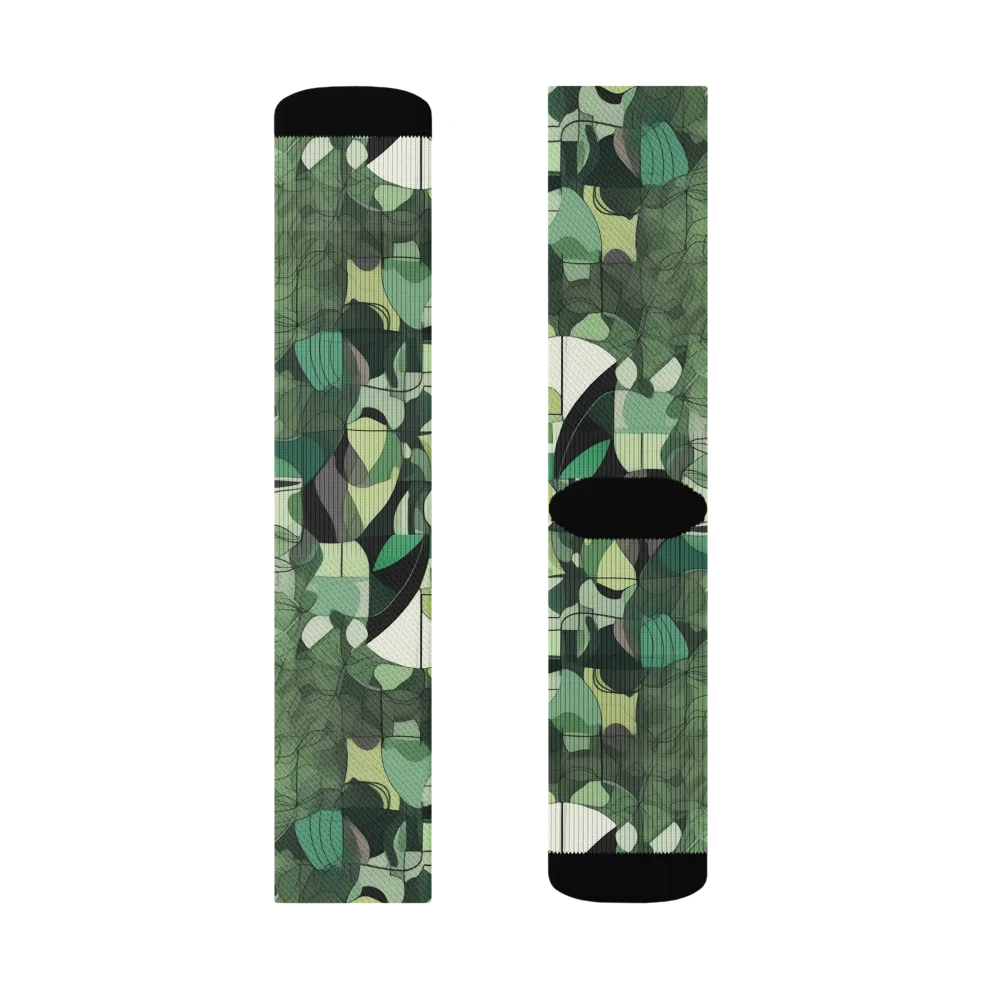 Greenhouse Geometry on Socks — Left Sock