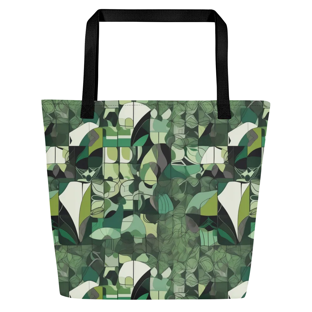 Greenhouse Geometry on Large Tote Bag W/ Pocket — Front