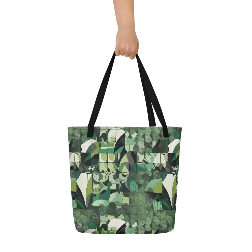 Greenhouse Geometry on Large Tote Bag W/ Pocket — Front