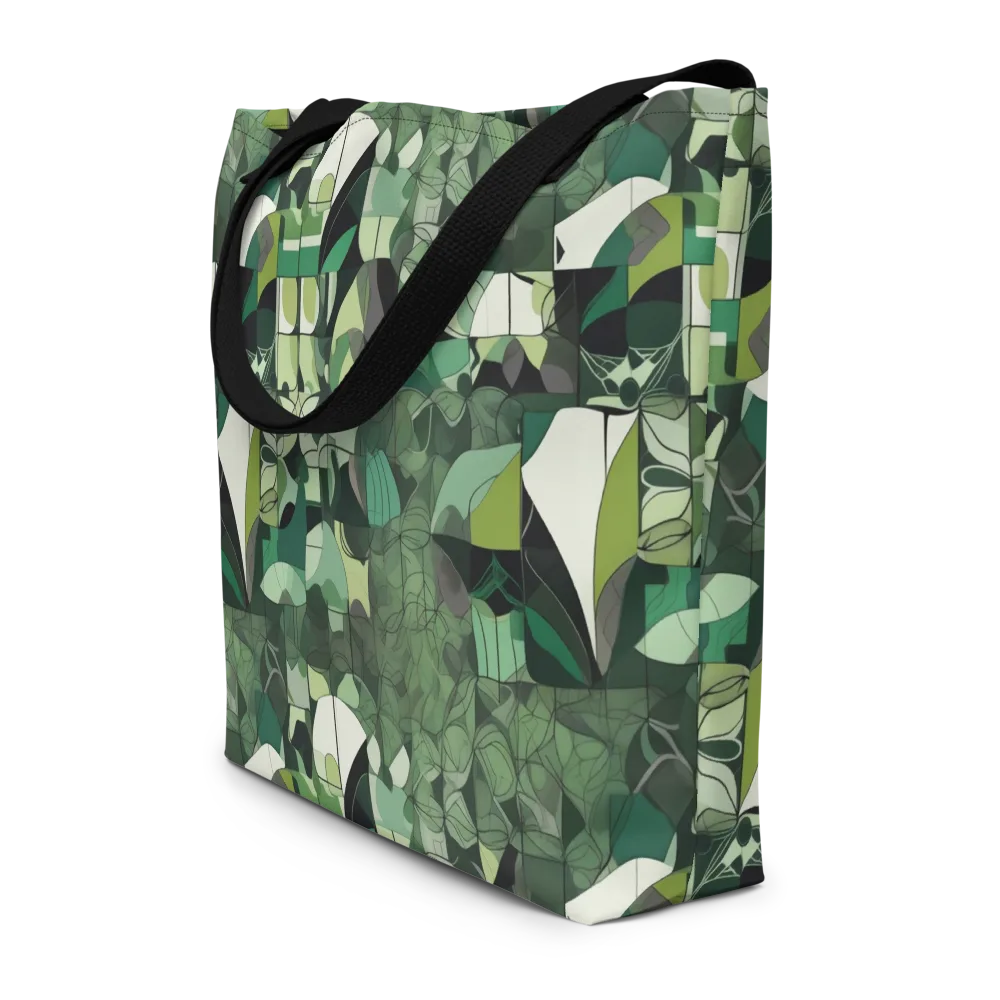 Greenhouse Geometry on Large Tote Bag W/ Pocket — Front