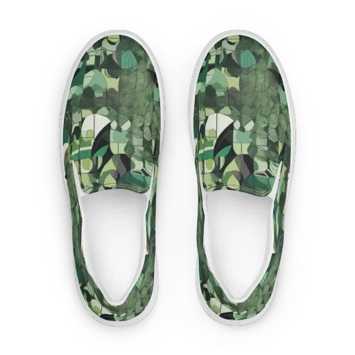 Greenhouse Geometry on a Women's Slip-On Canvas Shoes