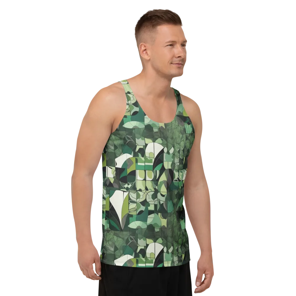 Greenhouse Geometry on Men's Tank Top — Right Front