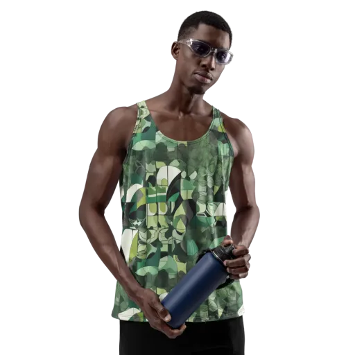 Greenhouse Geometry on a Men's Tank Top