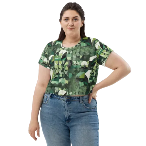 Greenhouse Geometry on a Crop Tee