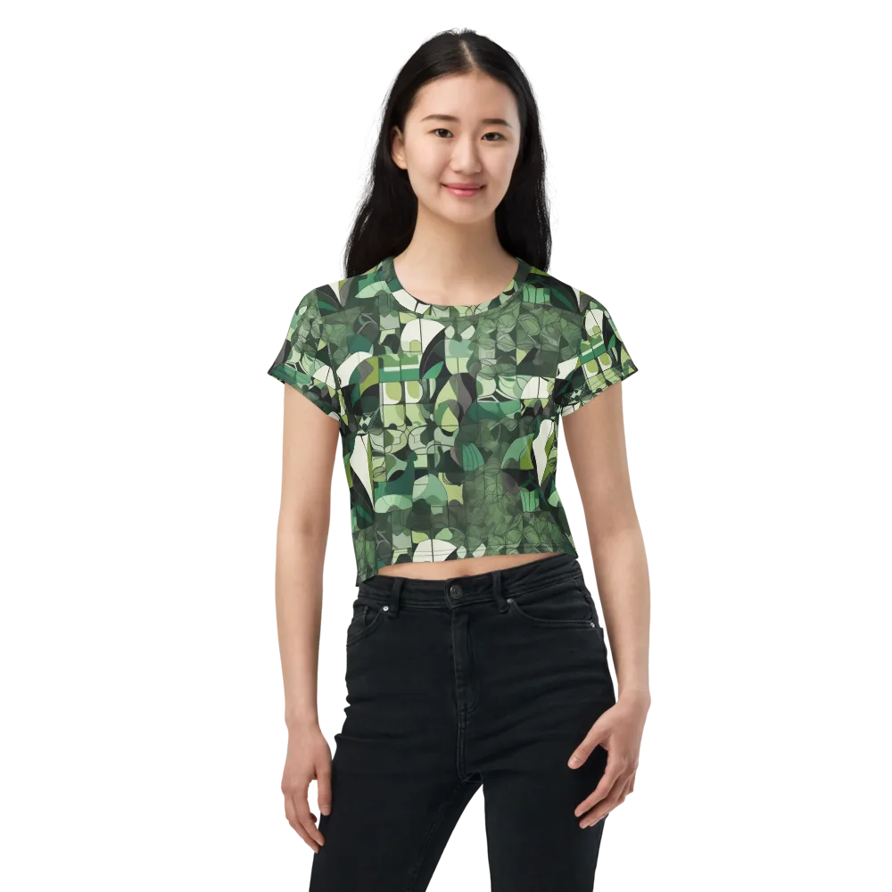 Greenhouse Geometry on Crop Tee — Front