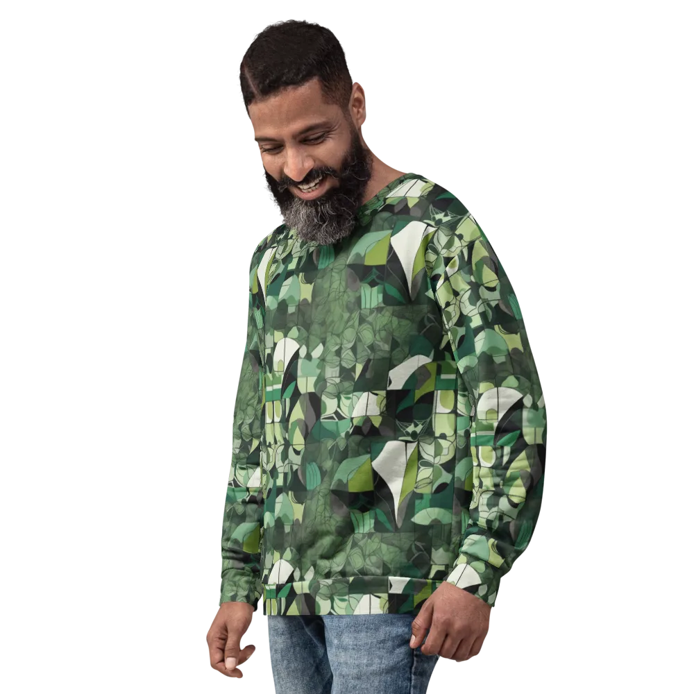 Greenhouse Geometry on Sweatshirt — Left Front
