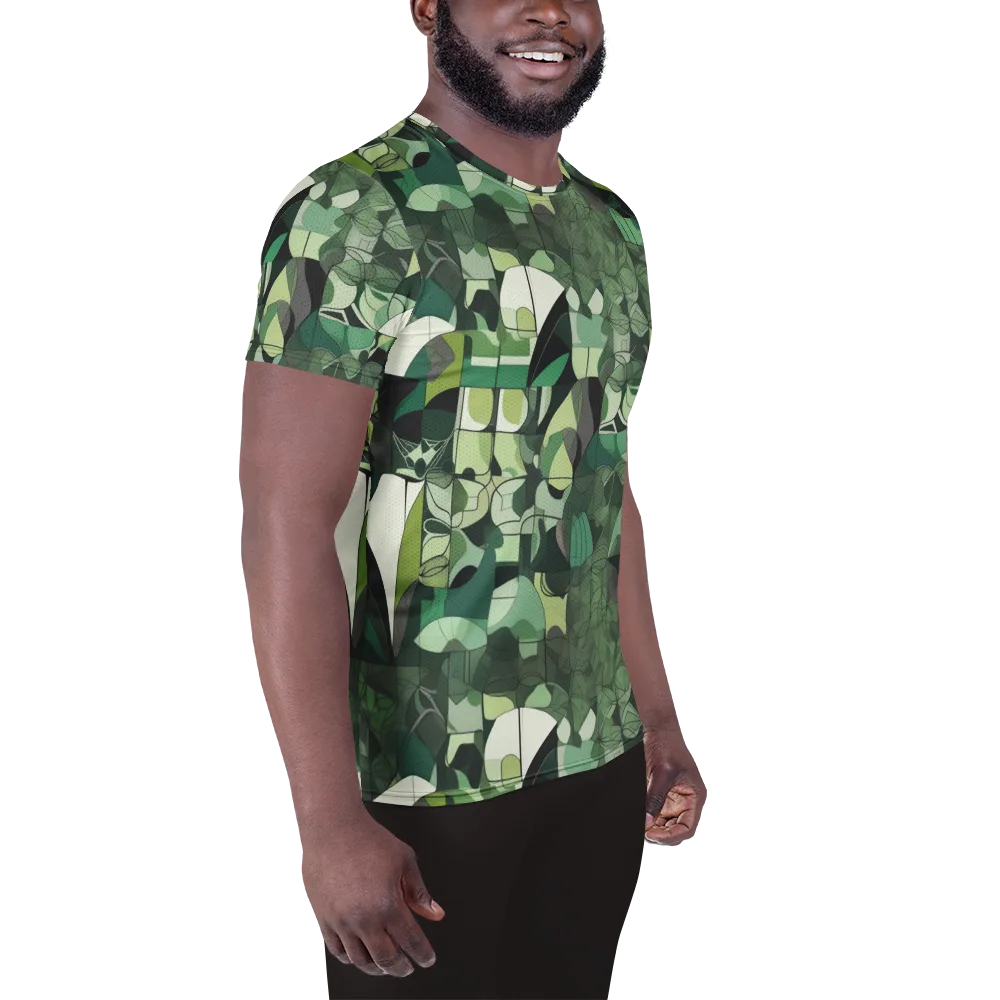Greenhouse Geometry on Men's Athletic T-Shirt — Right