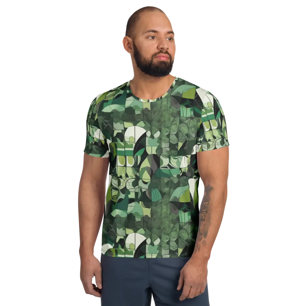 Greenhouse Geometry on Men's Athletic T-Shirt — Front