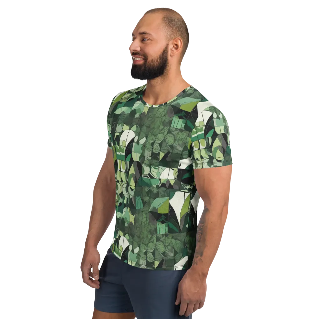 Greenhouse Geometry on Men's Athletic T-Shirt — Left