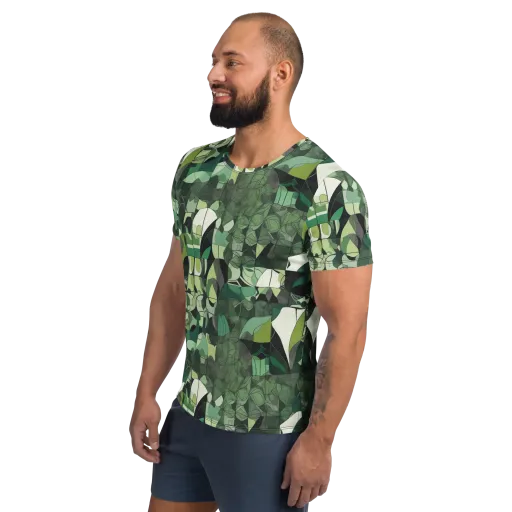Greenhouse Geometry on a Men's Athletic T-Shirt