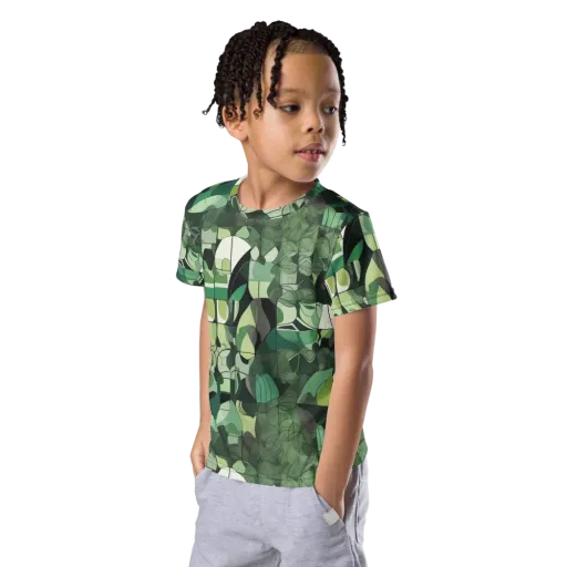 Greenhouse Geometry on a Kids Crew Neck T-Shirt