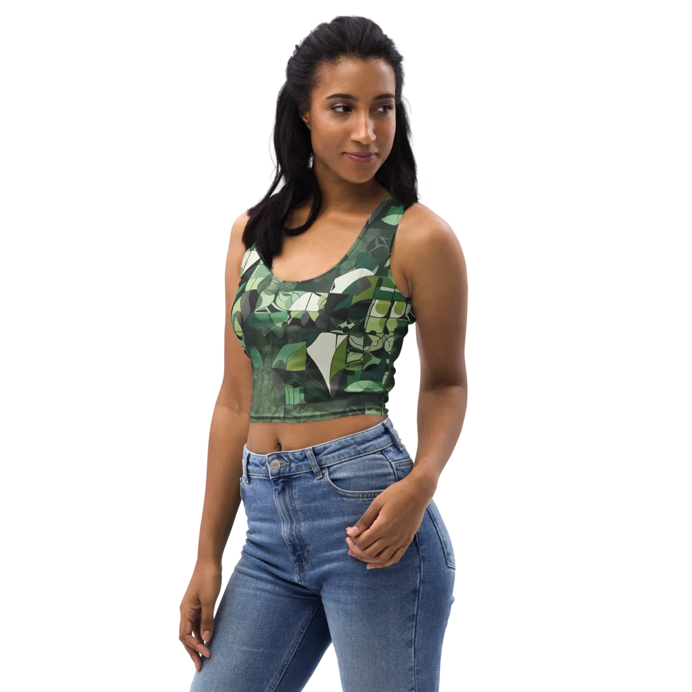 Greenhouse Geometry on Crop Top — Left Front