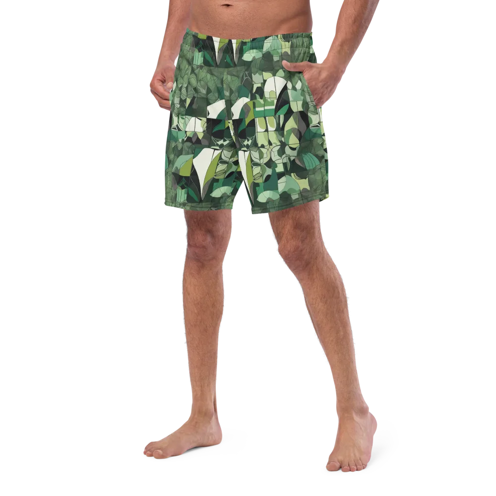 Greenhouse Geometry on Swim Trunks — Left Front