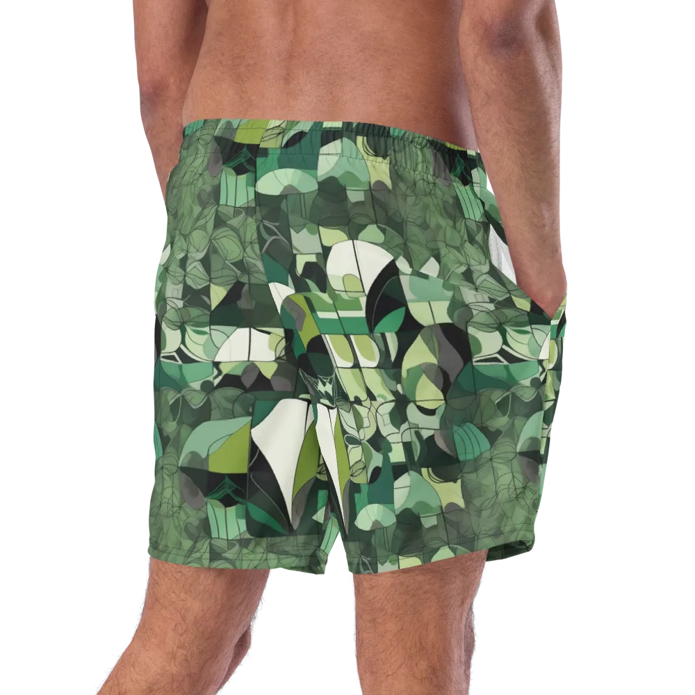 Greenhouse Geometry on Swim Trunks — Right Back