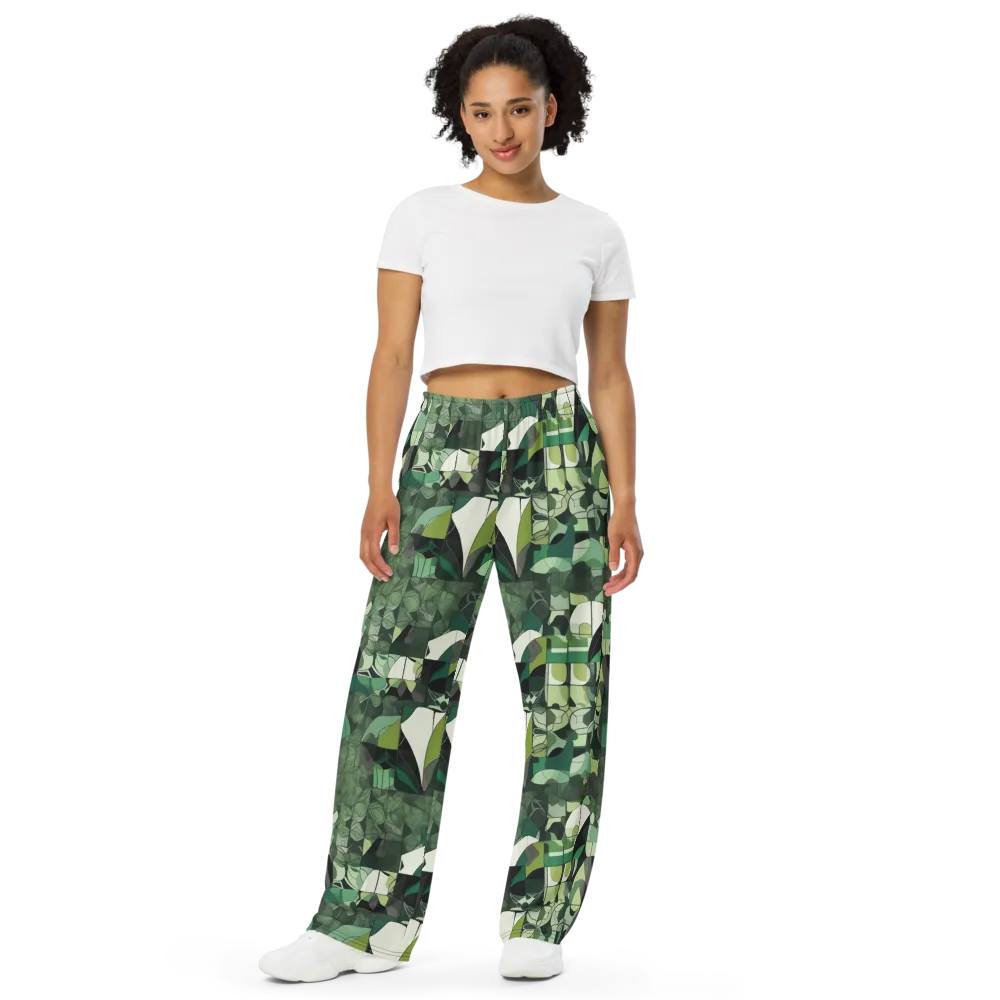 Greenhouse Geometry on Wide-Leg Pants — Front