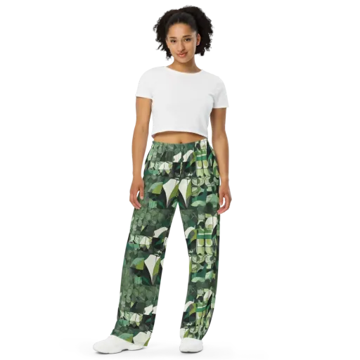 Greenhouse Geometry on a Wide-Leg Pants