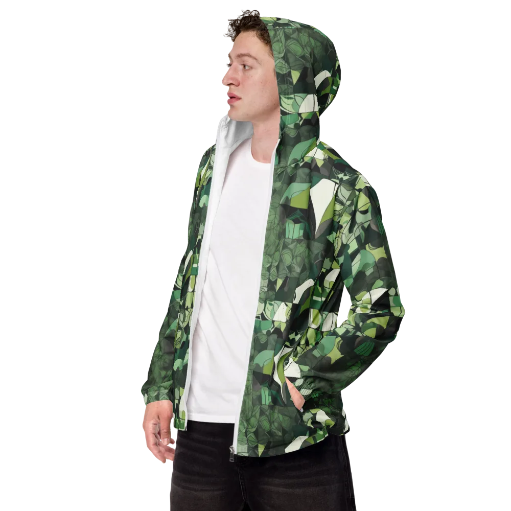Greenhouse Geometry on Men's Windbreaker — Left Front