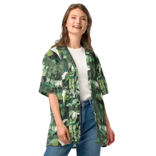 Greenhouse Geometry on a Button Shirt