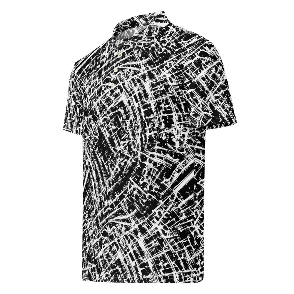 Blackline Riot on Men's Slim Fit Polo Shirt — Left Front