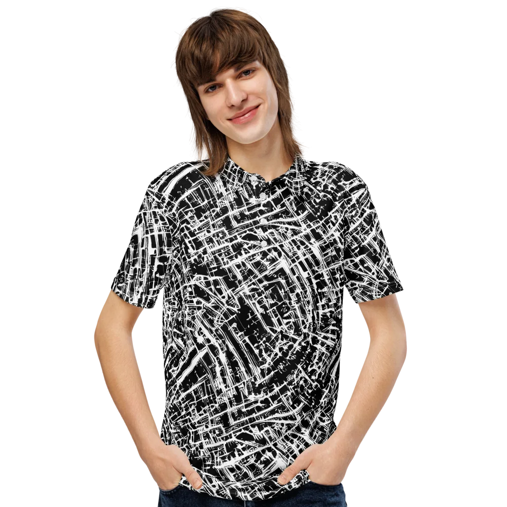 Blackline Riot on Men's Slim Fit Polo Shirt — Front