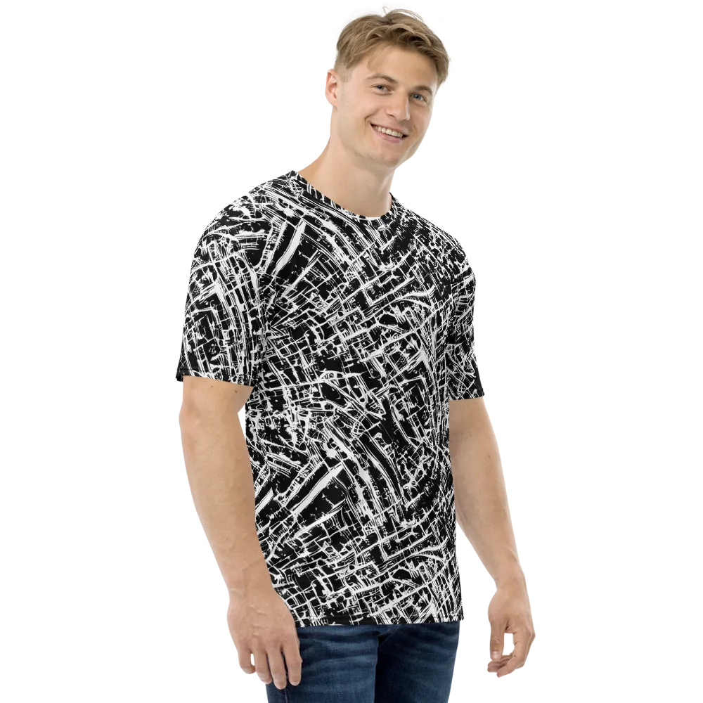 Blackline Riot on Men's Crew Neck T-Shirt — Right