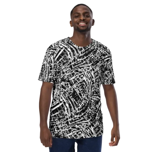 Blackline Riot on a Men's Crew Neck T-Shirt