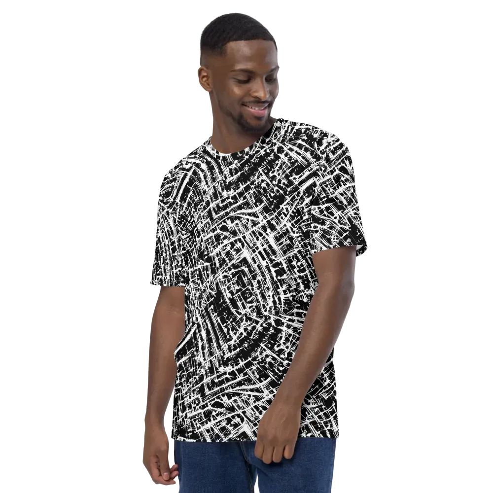Blackline Riot on Men's Crew Neck T-Shirt — Left
