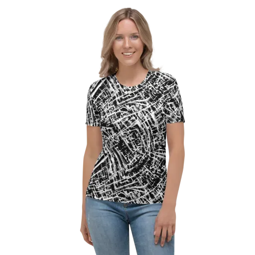 Blackline Riot on a Women's Crew Neck T-Shirt