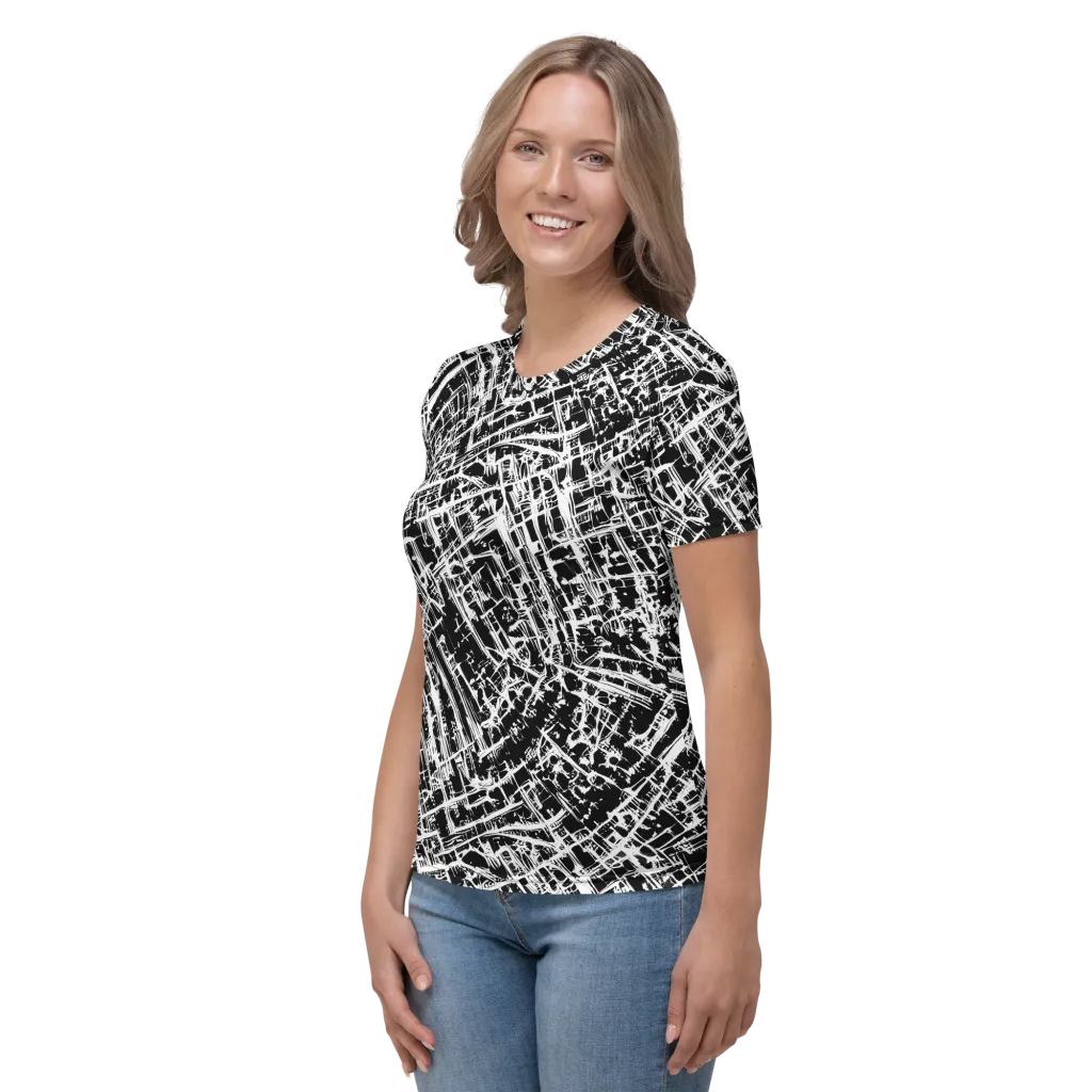 Blackline Riot on Women's Crew Neck T-Shirt — Left