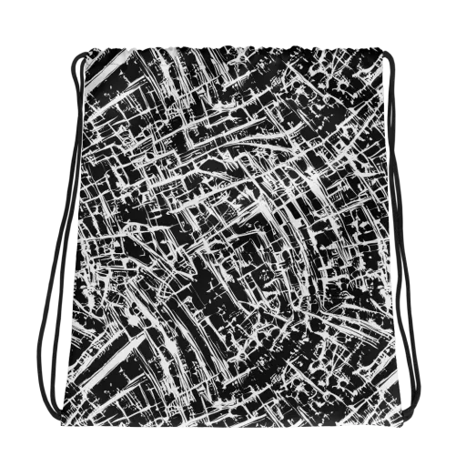 Blackline Riot on a Drawstring Bag