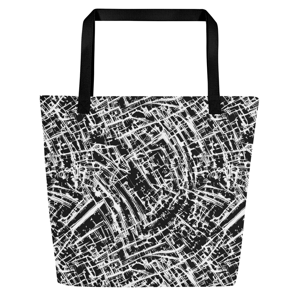 Blackline Riot on Large Tote Bag W/ Pocket — Front