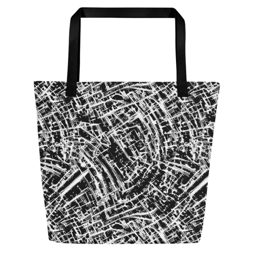 Blackline Riot on a Large Tote Bag W/ Pocket