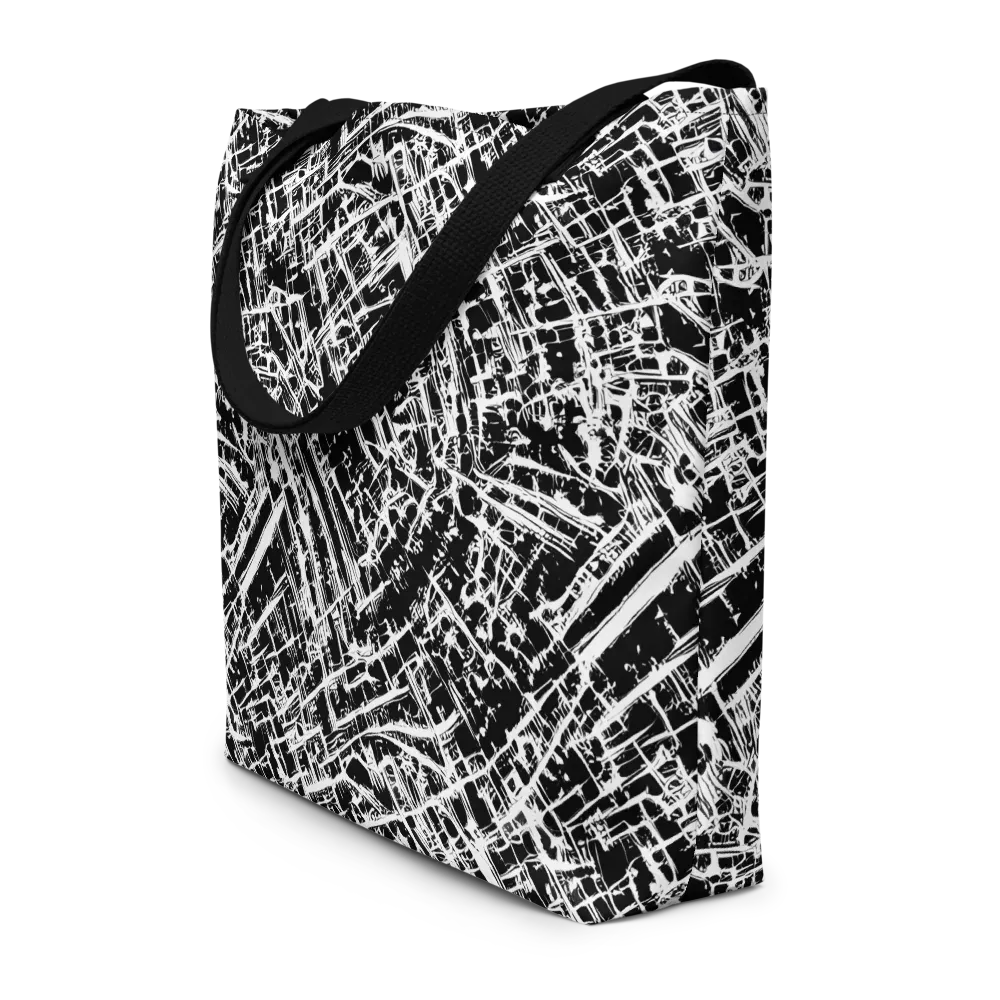 Blackline Riot on Large Tote Bag W/ Pocket — Front