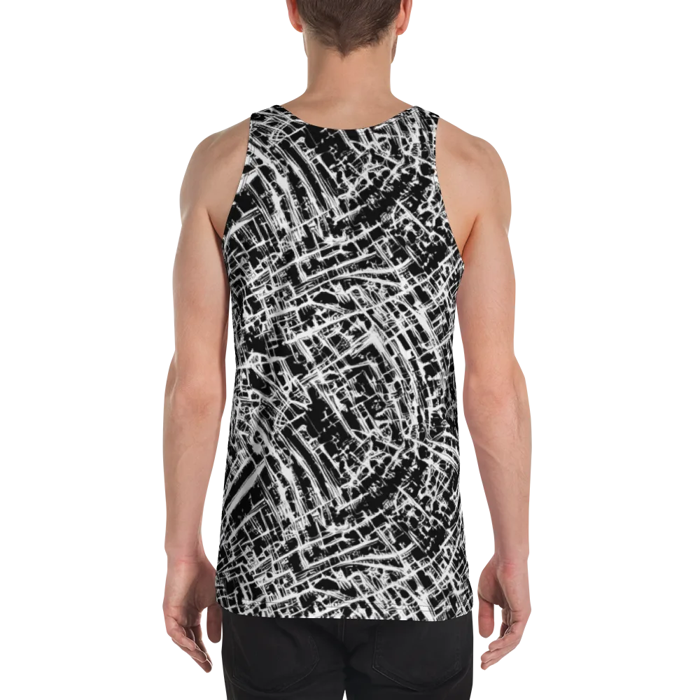 Blackline Riot on Men's Tank Top — Back