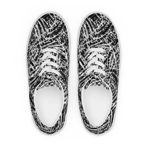 Blackline Riot on a Men's Lace-Up Canvas Shoes