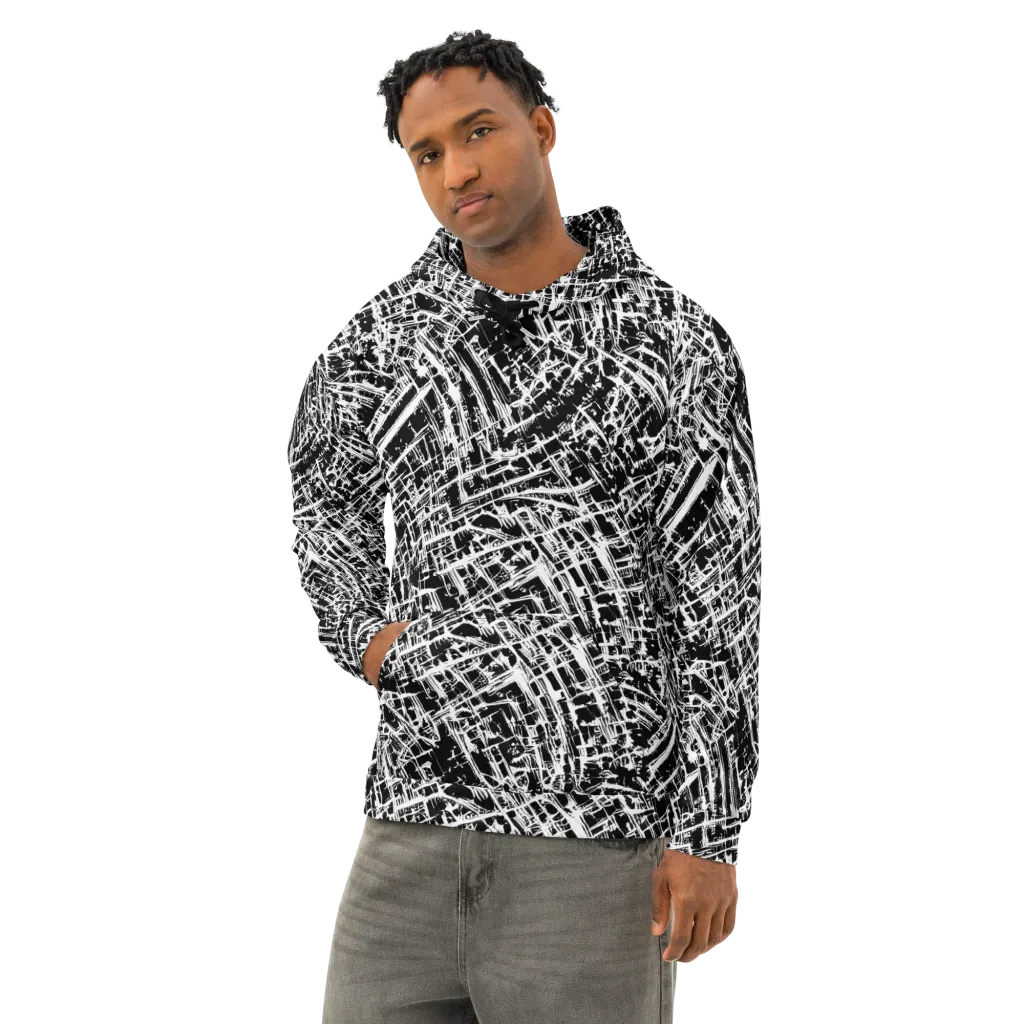 Blackline Riot on Cotton Hoodie — Left Front