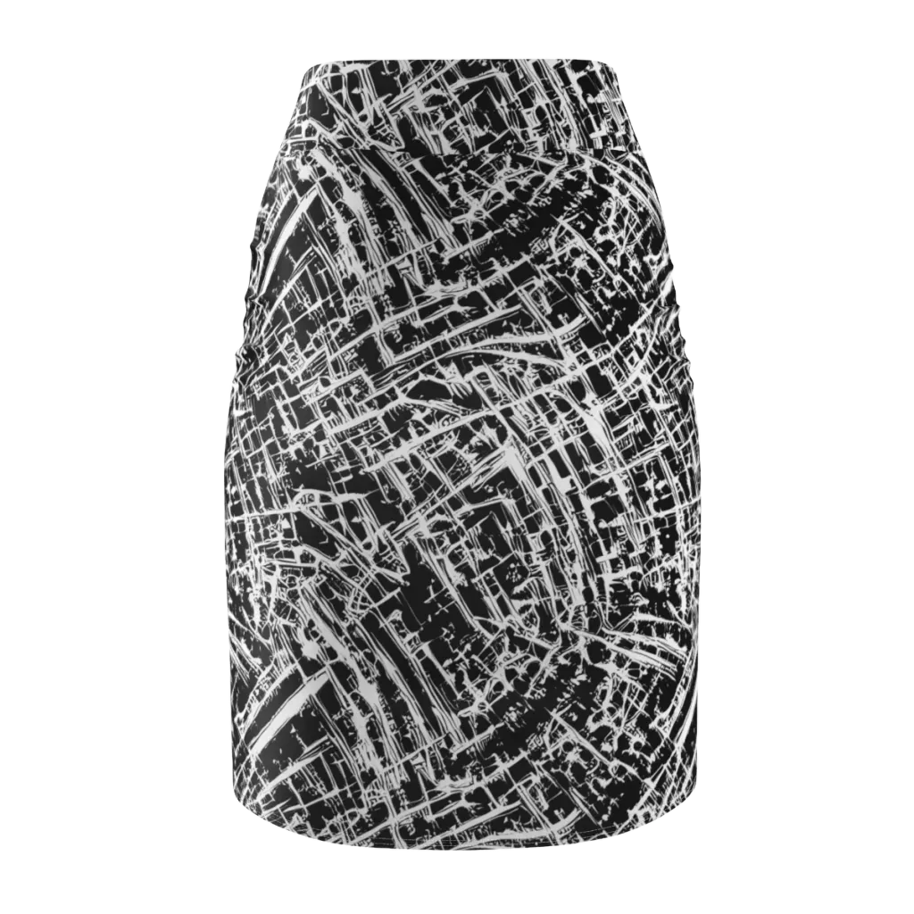 Blackline Riot on Pencil Skirt — Back