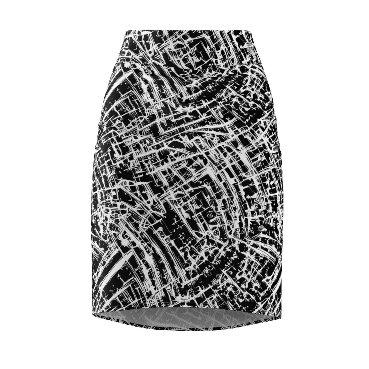 Blackline Riot on Pencil Skirt — Front
